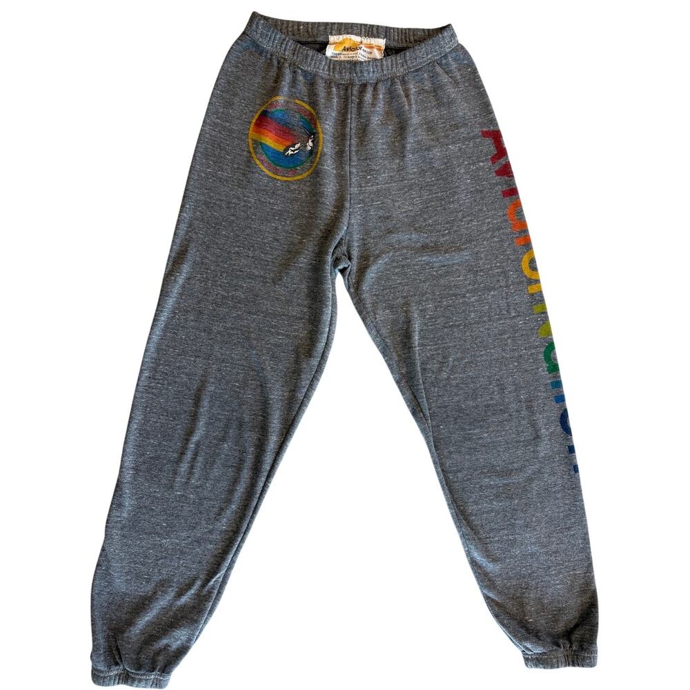 Aviator Nation ~ Pride Gray Lightweight Sweatpant Jogger Men Size S Venice CA